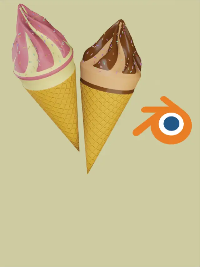 Ice-Cream cone in Blender